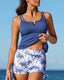 SLIM® Tummy Control Two-Piece Tankini Shorts