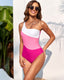 SLIM® Colorblock One-shoulder Swimsuit