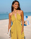 SLIM® Plunge Halter Pleated Jumpsuit