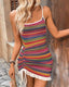 SLIM® Backless Drawstring Knit Dress