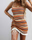 SLIM® Backless Drawstring Knit Dress