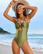 SLIM® Beaded Cutout Shiny Swimsuit Set