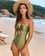 SLIM® Beaded Cutout Shiny Swimsuit Set
