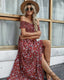 SLIM® Boho Floral Off-Shoulder Maxi Dress