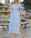 SLIM® Boho Floral Off-Shoulder Maxi Dress