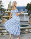 SLIM® Boho Floral Off-Shoulder Maxi Dress