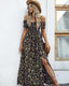 SLIM® Boho Floral Off-Shoulder Maxi Dress
