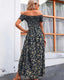 SLIM® Boho Floral Off-Shoulder Maxi Dress