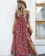 SLIM® Boho Floral Off-Shoulder Maxi Dress