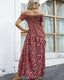 SLIM® Boho Floral Off-Shoulder Maxi Dress