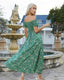 SLIM® Boho Floral Off-Shoulder Maxi Dress