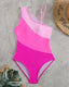SLIM® Colorblock One-shoulder Swimsuit