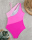 SLIM® Colorblock One-shoulder Swimsuit