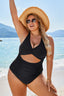 Corset-tie one-piece swimsuit with tummy-control ruching, high-waisted design, adjustable lacing, and built-in shapewear