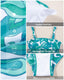 Cover Square Tankini Set – vintage-style tankini with square neckline, pleated top, supportive straps, and skirted swim bottom