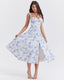 SLIM® Floral Print Corset Midi Dress