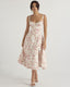 SLIM® Floral Print Corset Midi Dress