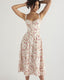 SLIM® Floral Print Corset Midi Dress