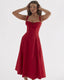 SLIM® Floral Print Corset Midi Dress