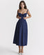 SLIM® Floral Print Corset Midi Dress