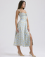 SLIM® Floral Corset A-Line Midi Dress