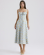 SLIM® Floral Corset A-Line Midi Dress