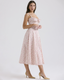 SLIM® Floral Corset A-Line Midi Dress