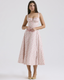 SLIM® Floral Corset A-Line Midi Dress