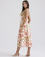 SLIM® Floral Corset A-Line Midi Dress