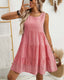 SLIM® Gingham Charm Tiered Sundress