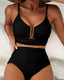 SLIM® High Waisted Textured 2 Piece Bikini Set