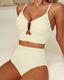 SLIM® High Waisted Textured 2 Piece Bikini Set