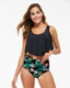 SLIM® Wide Strap Leaf Print Bikini Set