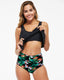 SLIM® Wide Strap Leaf Print Bikini Set