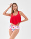 SLIM® Wide Strap Leaf Print Bikini Set
