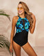 SLIM® Mesh High Neck Tummy Control Swimsuit