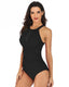 SLIM® Mesh High Neck Tummy Control Swimsuit