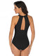 SLIM® Mesh High Neck Tummy Control Swimsuit