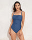 SLIM® One-Click Ruched Bust High-Waist Swimsuit