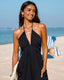 SLIM® Plunge Halter Pleated Jumpsuit
