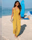 SLIM® Plunge Halter Pleated Jumpsuit