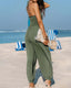 SLIM® Plunge Halter Pleated Jumpsuit