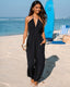 SLIM® Plunge Halter Pleated Jumpsuit