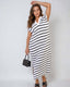 SLIM® Ribbed Knit Collared Midi Dress