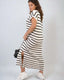 SLIM® Ribbed Knit Collared Midi Dress