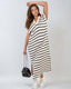 SLIM® Ribbed Knit Collared Midi Dress