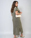 SLIM® Ribbed Knit Collared Midi Dress