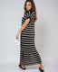 SLIM® Ribbed Knit Collared Midi Dress