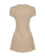 SLIM® Ribbed Knit V-Neck Button Dress