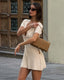 SLIM® Ribbed Knit V-Neck Button Dress